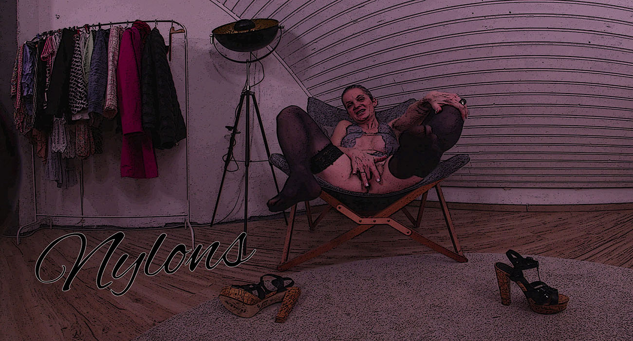 Sabdeluxe models nylons and lingerie in a solo 180 degree VR POV scene captured in 4K resolution for premium adult viewing.
