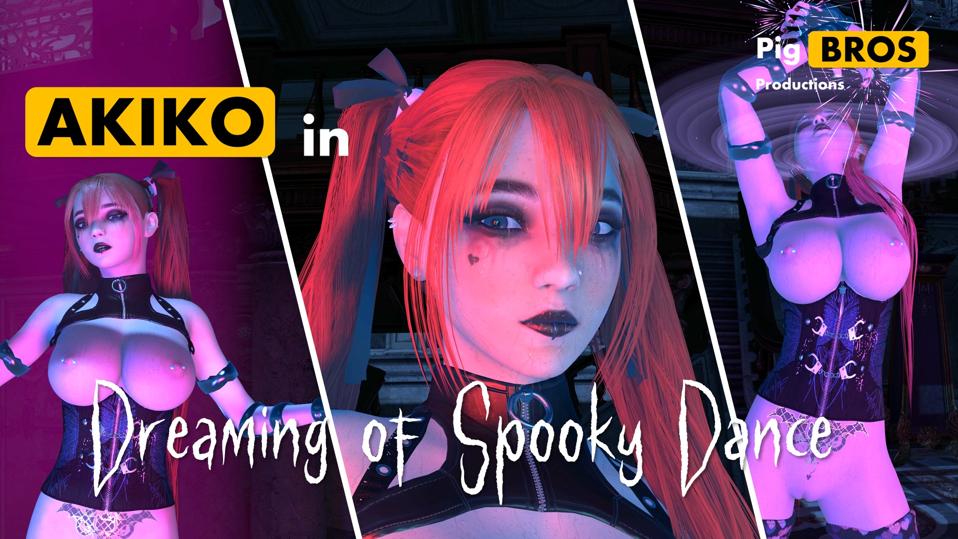 Akiko performs a spooky dance in a POV scene featuring a stepdad, captured in 4K and 60 FPS by Pig Bros Productions.