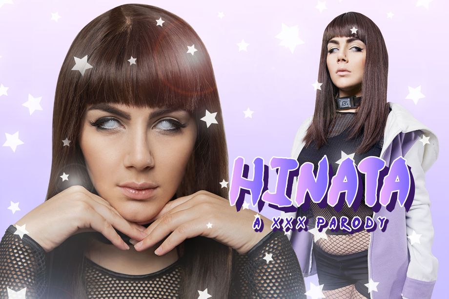 Valentina Nappi as Naruto Hinata performs a blowjob in cosplay during a 4K VR POV scene