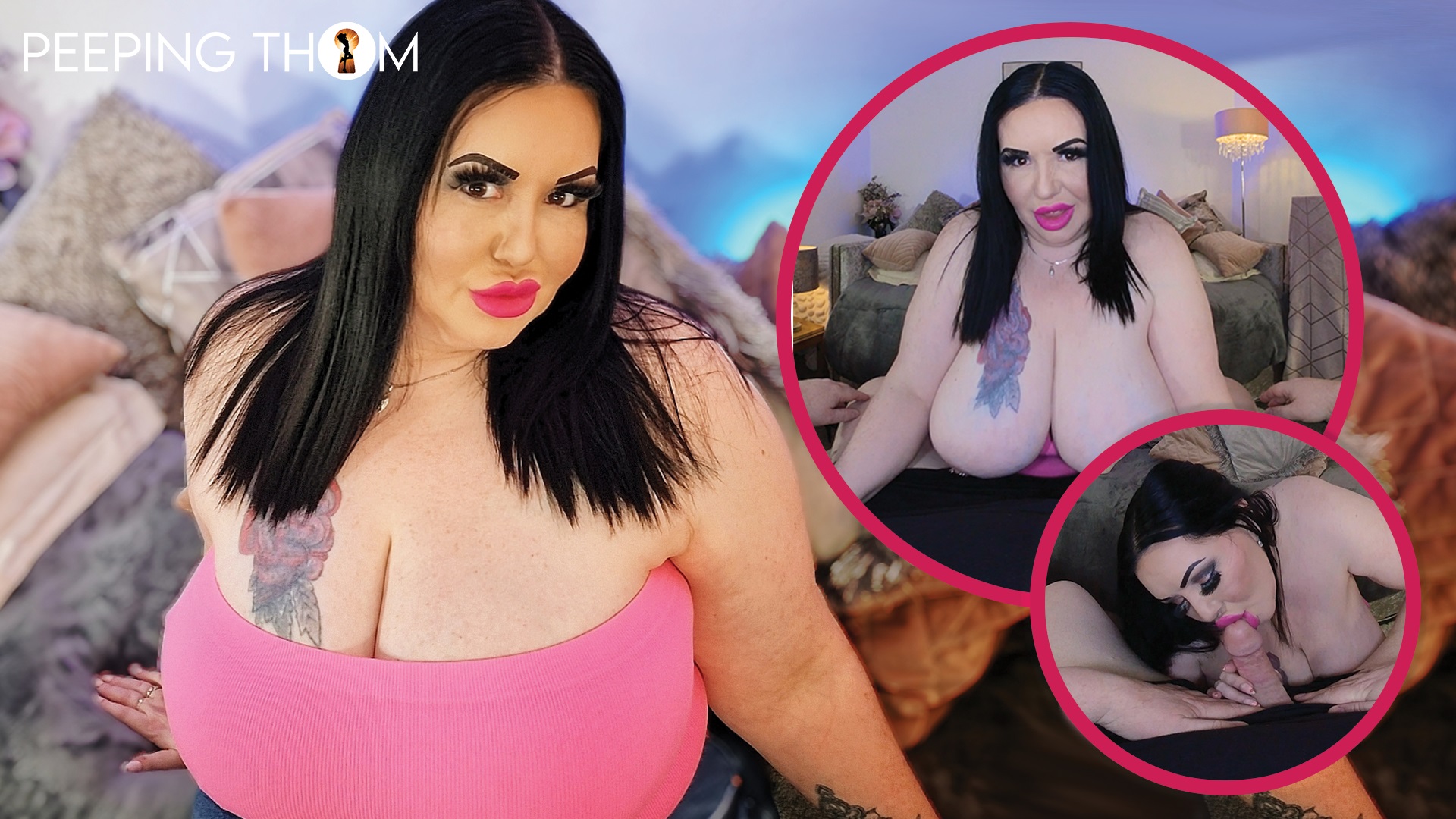 Mia Milf performs a POV blowjob while BBW neighbour interrupts study time in 4K VR