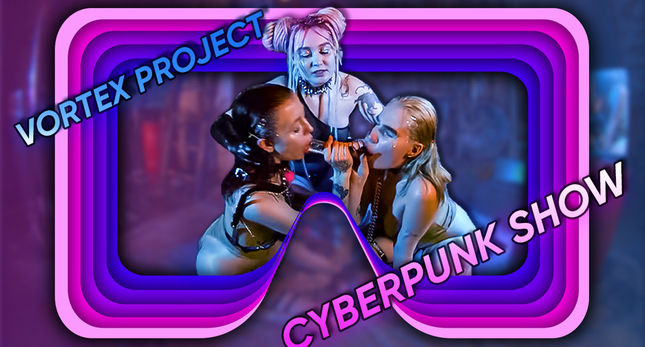 A brunette teen model kisses in a cyberpunk setting for Dreamcam in this 180 degree 4K VR video