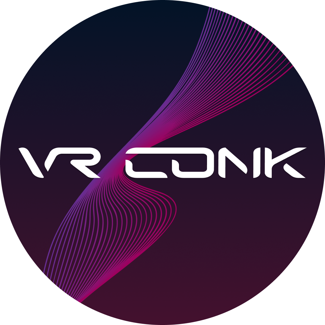 VR Conk studio logo representing 360 high-definition VR adult scenes in immersive stereoscopic virtual reality content.