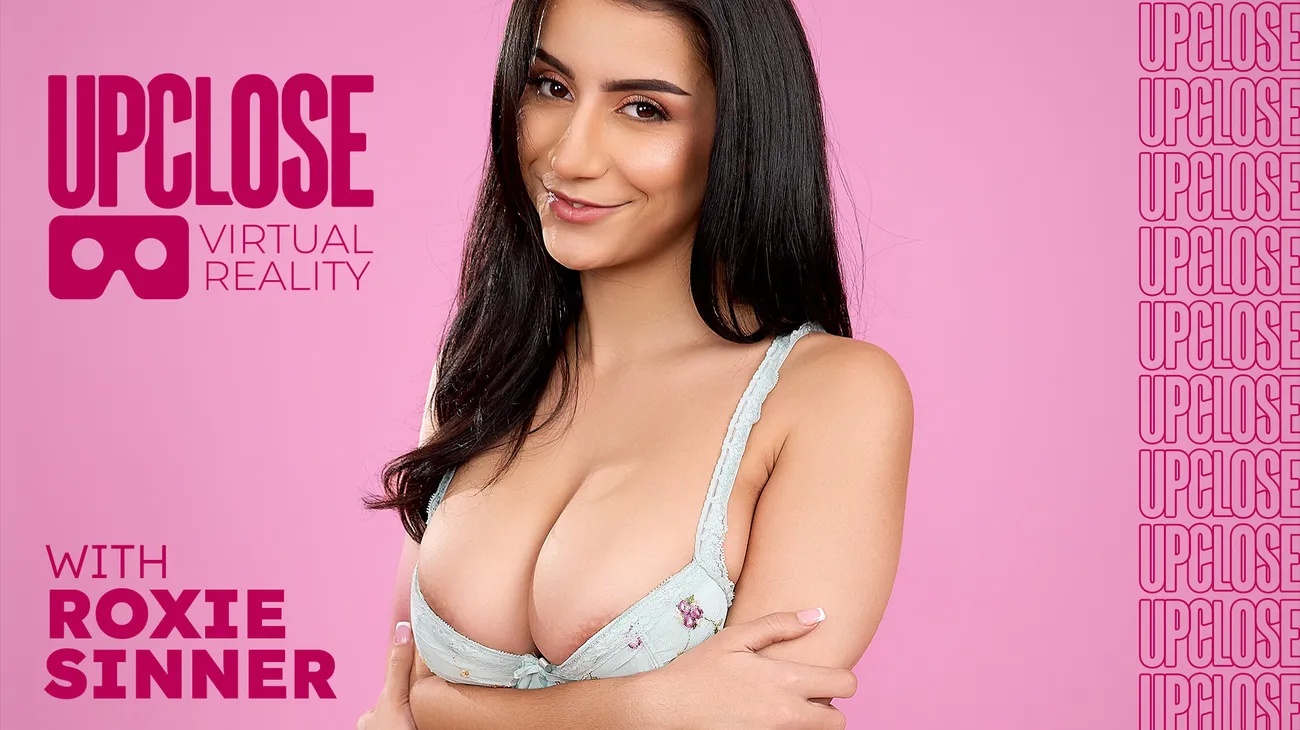 Roxie Sinner performs a POV blowjob in 4K 60 FPS VR passthrough for Up Close VR.