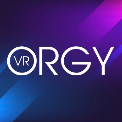 Orgy VR studio logo representing 5 group sex scenes in immersive virtual reality content.