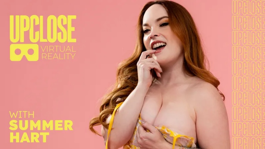 Summer Hart performs a POV blowjob and titty fuck in 4K VR for Up Close VR