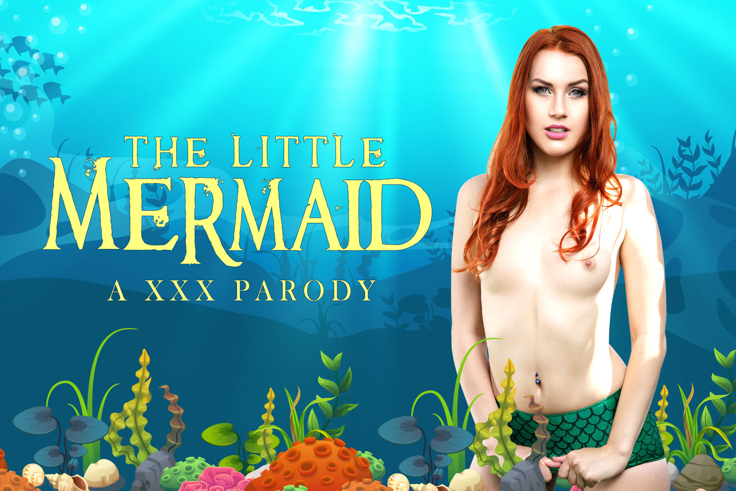 Charlie Red in Little Mermaid cosplay performs a POV footjob and blowjob in an 8K VR scene by VRCosplayX