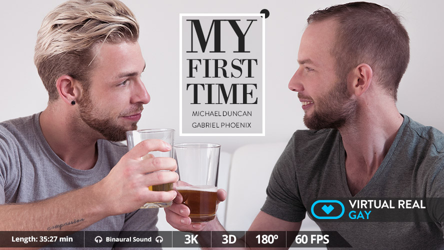 Michael Duncan performs a blowjob and anal sex in a POV VR scene with Gabriel Phoenix in 60 frames per second.