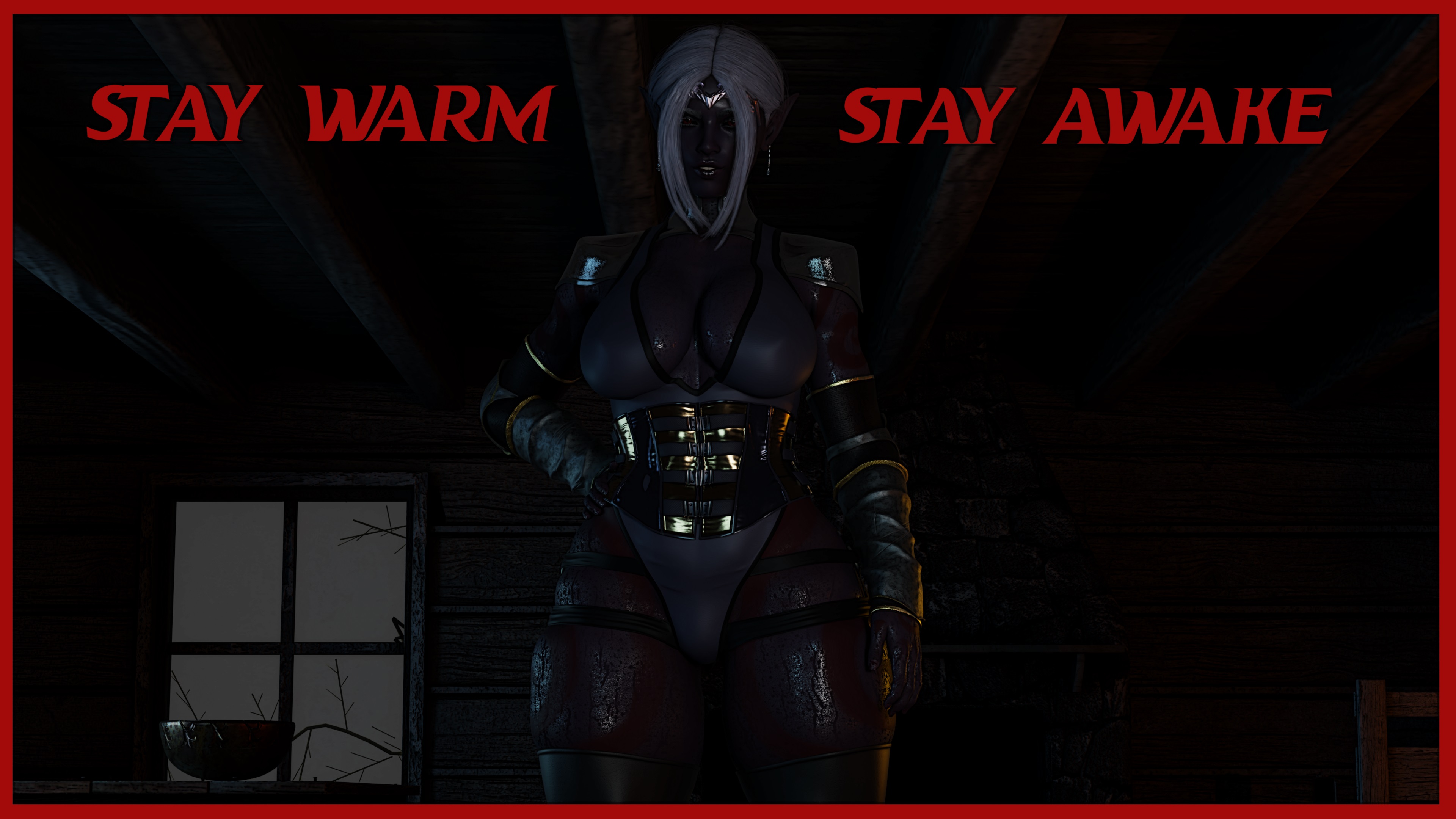 Dark Elf performs a POV blowjob in a warm setting, featuring 4K resolution and 60 FPS playback for immersive viewing.