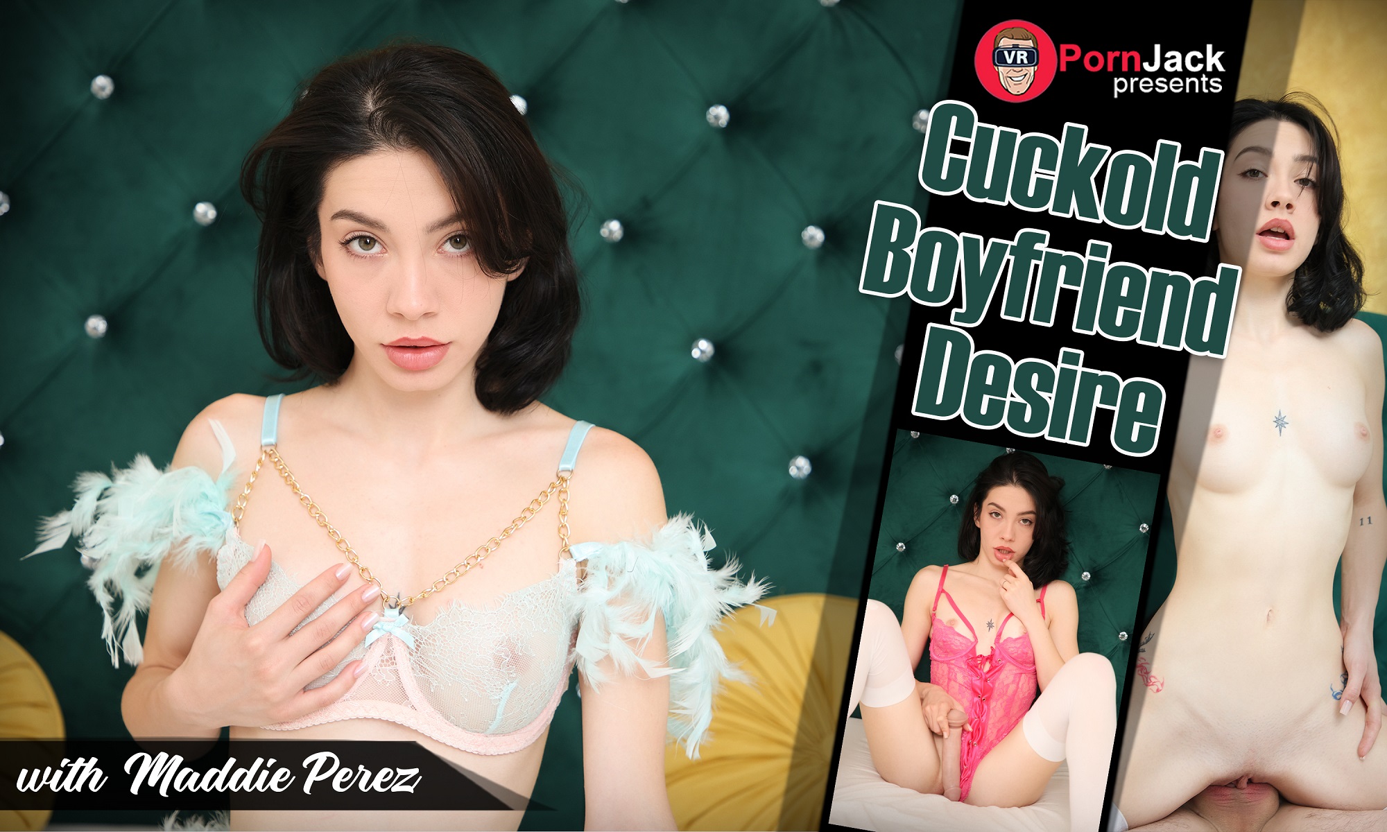 Brunette Maddie Perez performs a POV blowjob in a 4K VR scene with 60 FPS premium production values.