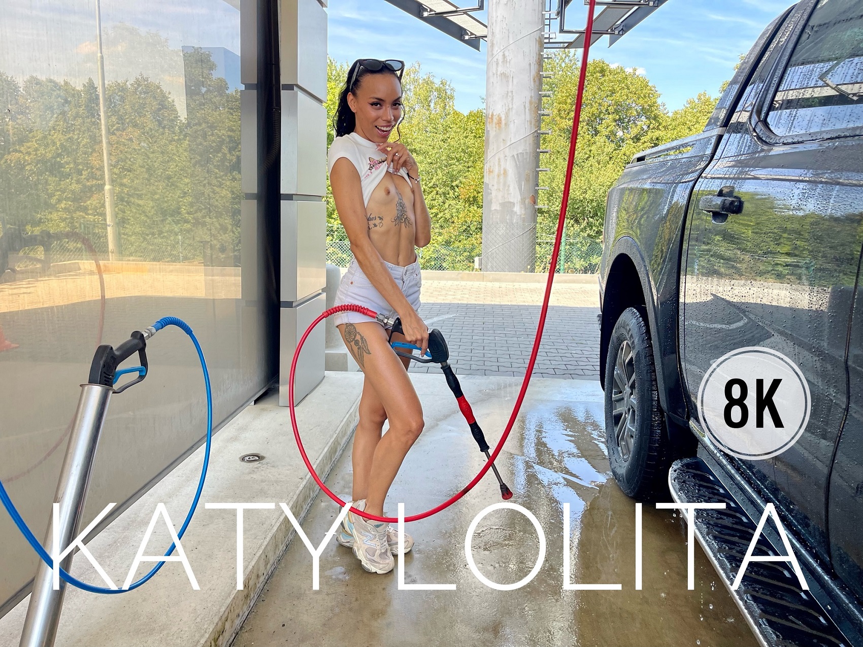Violeta Grey performs an outdoor blowjob in a 4K VR POV scene filmed at 60 frames per second for PS-Porn.