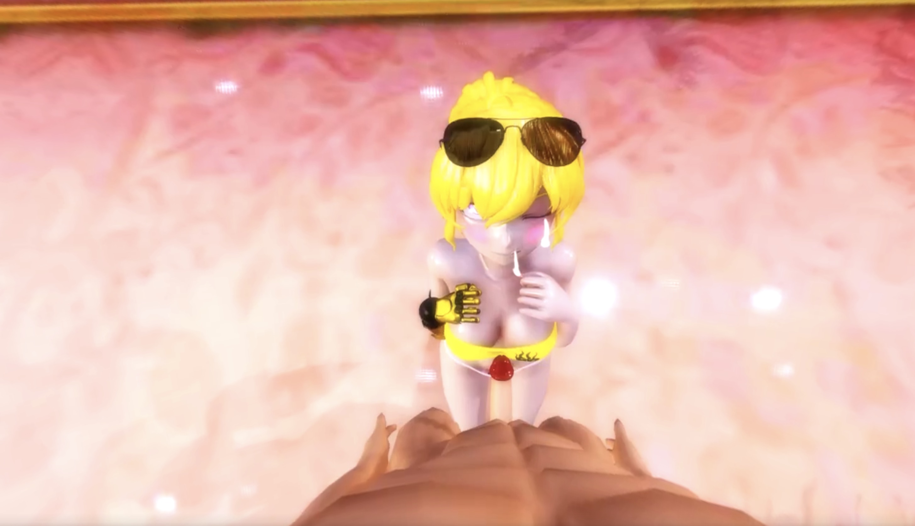 Yang performs a facial and blowjob in this 4K 180 degree VR POV scene with 60 frames per second rendered by Lewd FRAGGY.