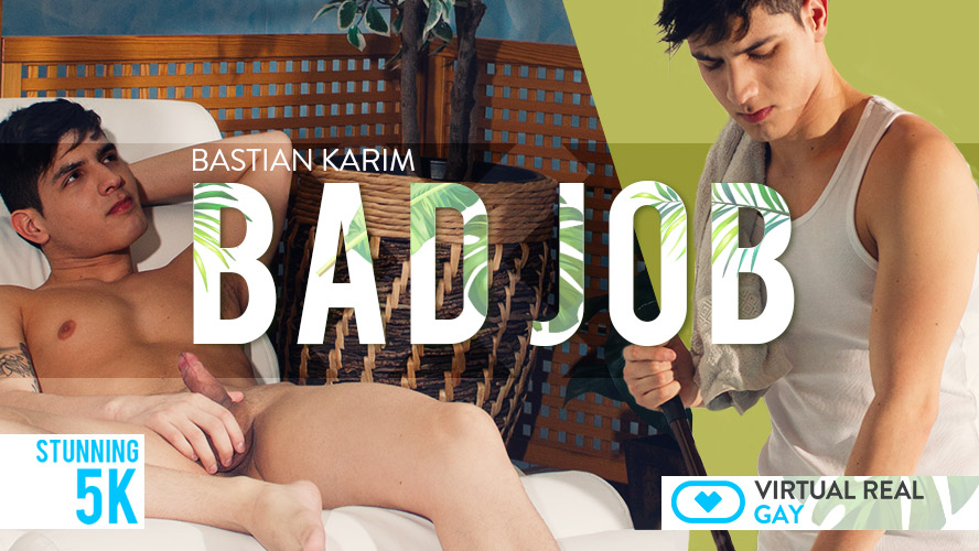 Bastian Karim performs a solo POV scene in 4K VR with 60 FPS playback and premium production quality.