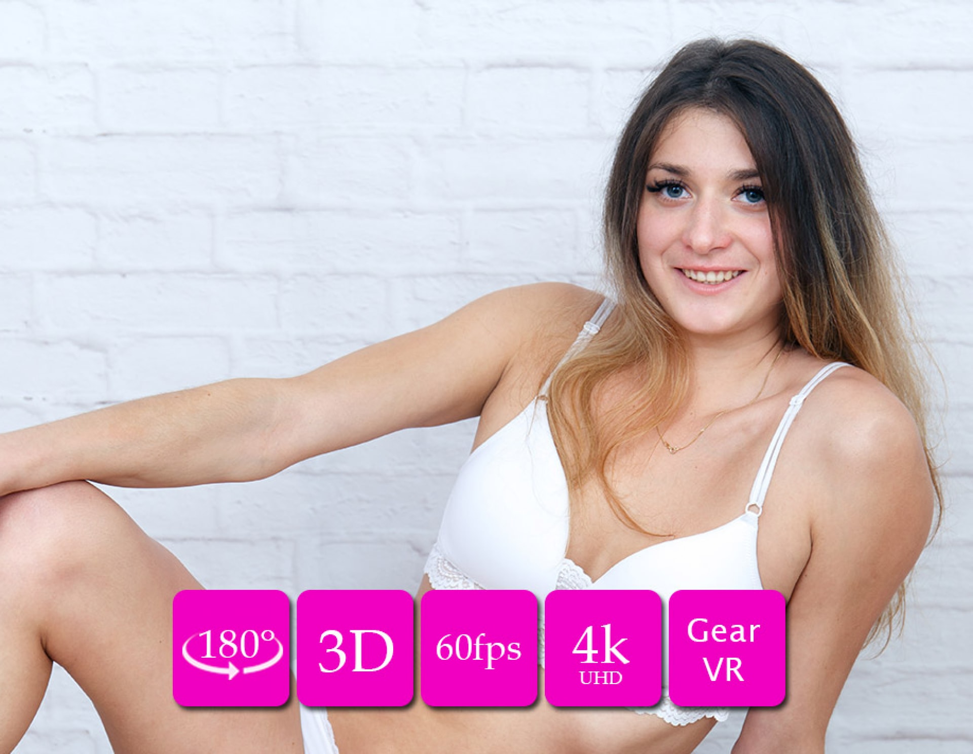 Amateur casting model Abril poses nude during a VR backstage interview filmed in 4K POV resolution for FeelmeVR