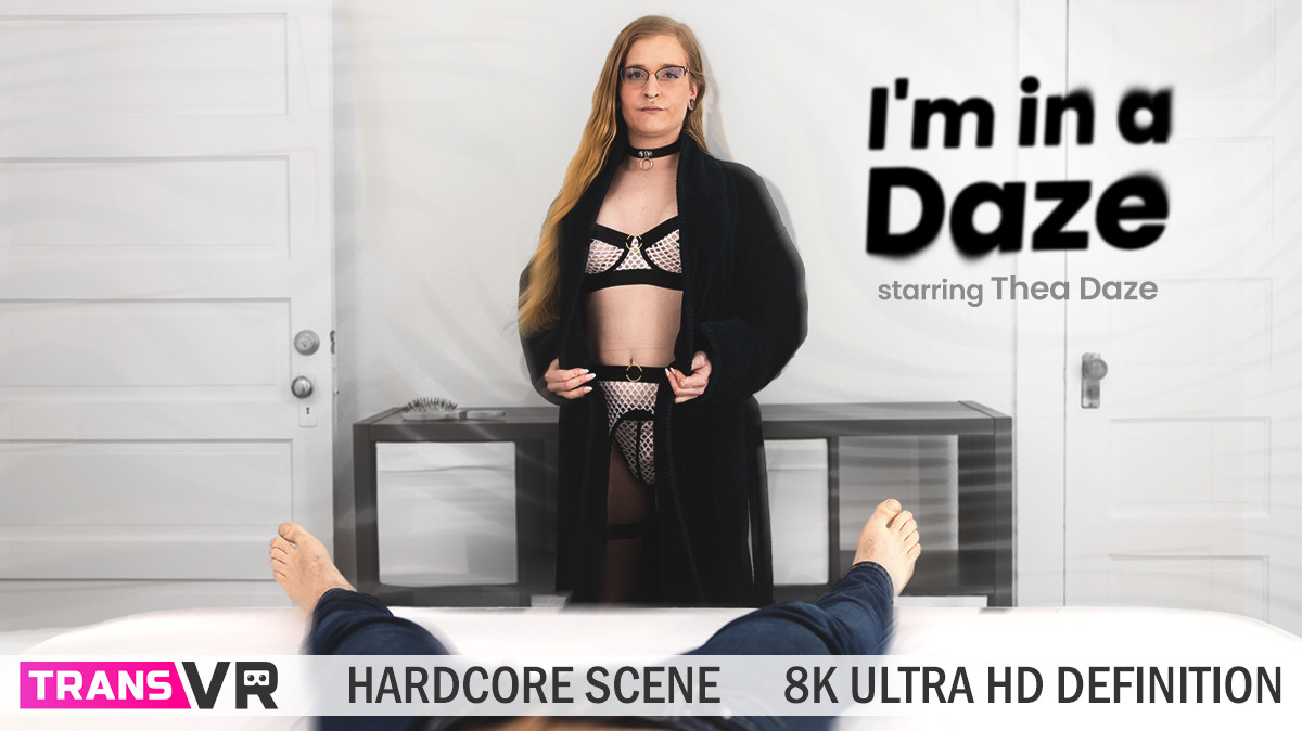 Thea Daze performs anal and oral acts in a 4K VR POV scene filmed at 60 FPS for TransVR