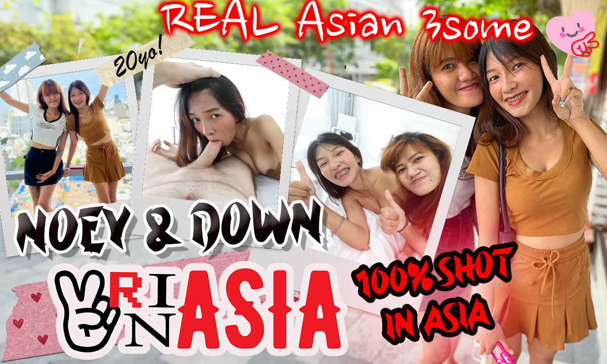 NOY and Down perform group sex in a POV VR scene filmed in 4K resolution for VRinAsia