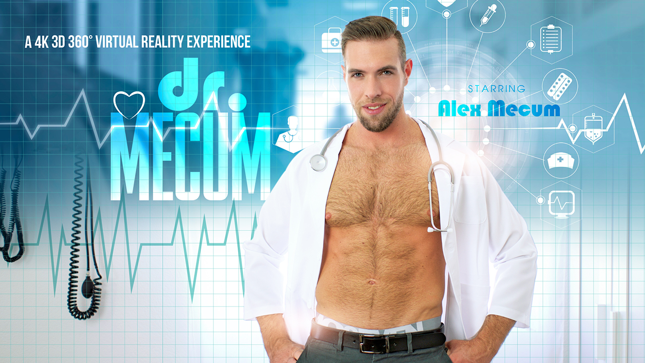 Alex Mecum performs a blowjob and anal sex in a bear POV scene for VRB Gay, shot in 60 FPS premium VR.