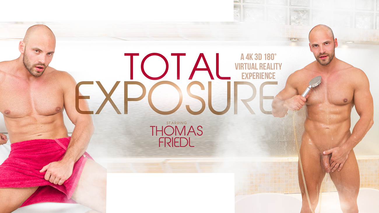 Thomas Friedl performs a solo POV scene in 4K resolution for VRB Gay Total Exposure