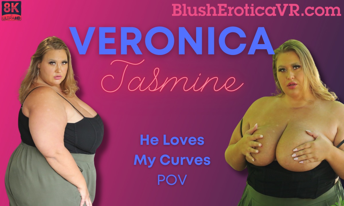 Veronica Jasmine performs a solo POV scene with big tits in 4K resolution for BlushErotica VR content.