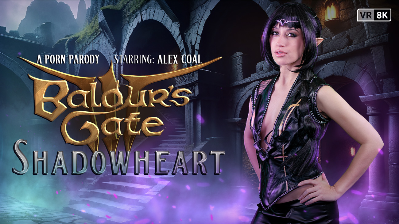 Alex Coal cosplaying as Shadowheart performs a POV blowjob in Baldur's Gate III parody VR video with 4K resolution