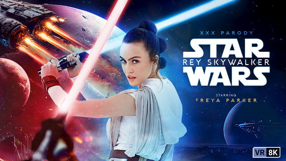 Freya Parker in Star Wars cosplay performs a POV blowjob in a VR setting with 60 FPS premium production quality.