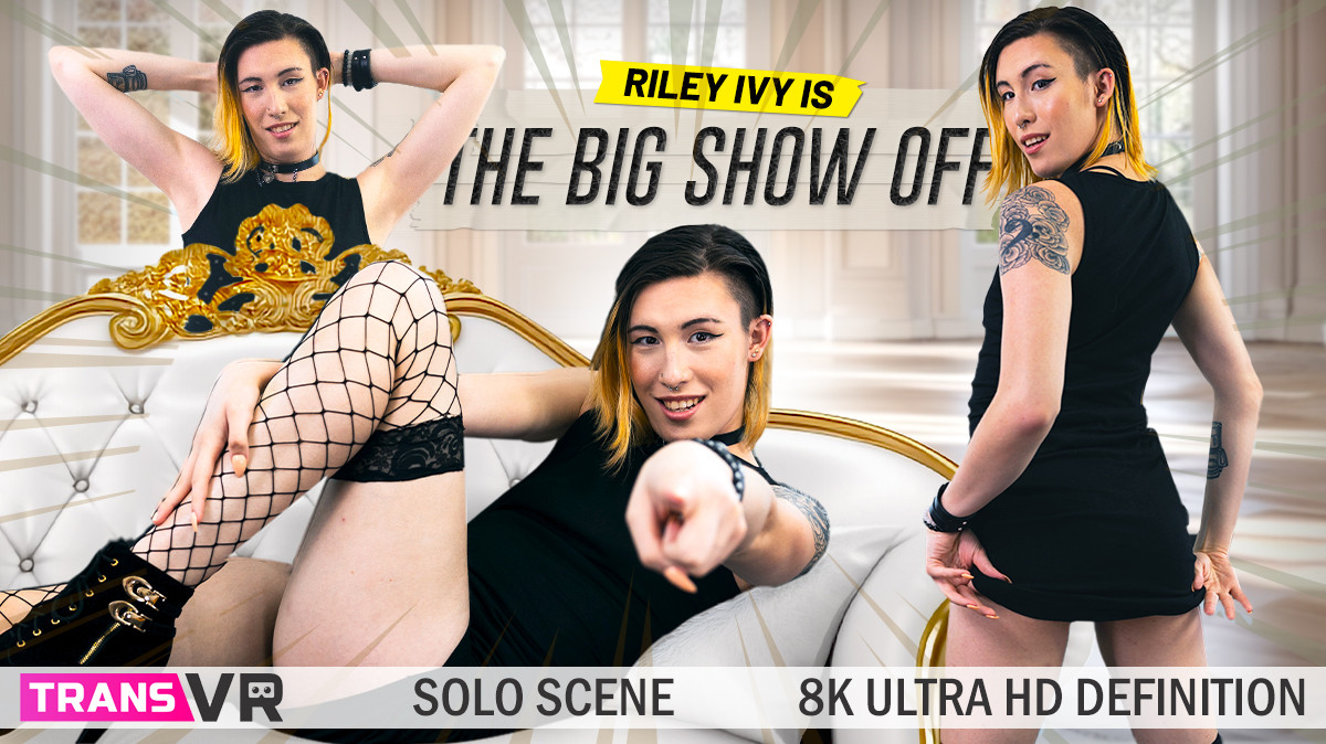 Brunette model Riley Ivy performs a solo solo act in this 4K VR POV video featuring 60 FPS playback for premium visual clarity.