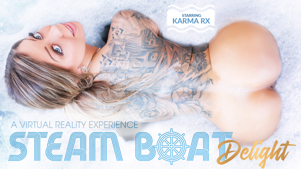 Karma Rx Steam Boat Hot Tub Blowjob & Cowgirl VR Scene