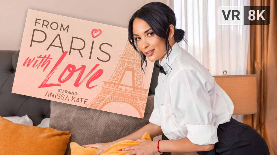 Anissa Kate performs a POV blowjob and titty fuck in Paris for VR Bangers 60 FPS video.