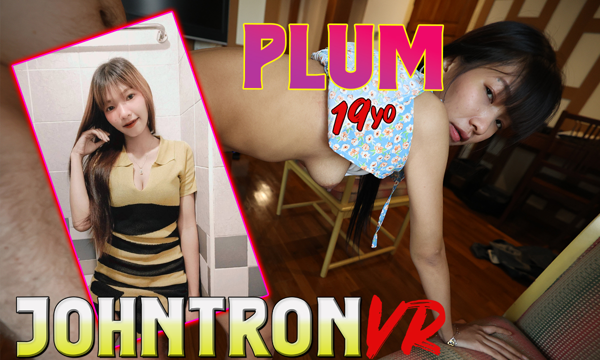 Brunette model PLUM performs a secret POV blowjob in 4K VR with 60 FPS clarity for JohnTronVR.
