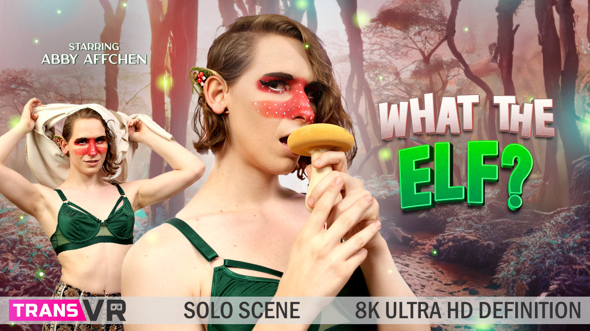 Abby Äffchen performs a solo VR POV roleplay as an elf in 4K resolution with 60 frames per second for immersive viewing.