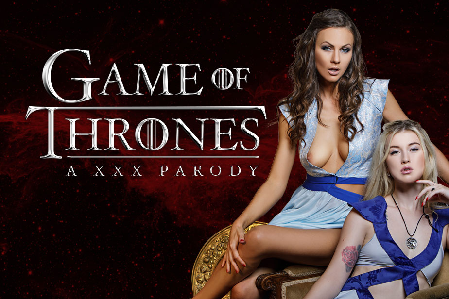 Misha Cross and Tina Kay in Game of Thrones cosplay performing oral sex in a VR POV scene with 60 FPS quality