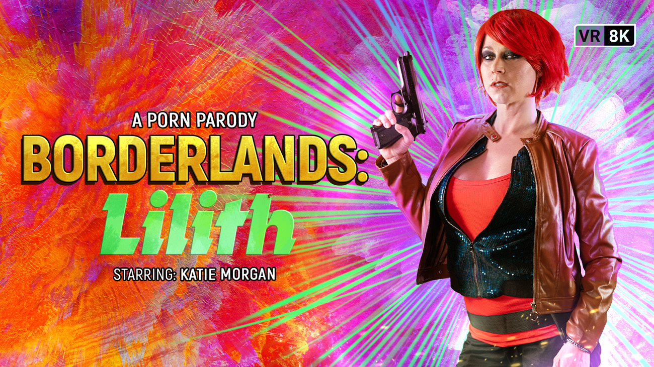 Katie Morgan cosplays as Lilith in a Borderlands parody with big breasts in a 4K VR POV scene