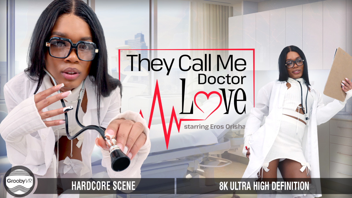 Eros Orisha performs a POV blowjob and anal scene in a doctor setting, captured in 4K VR with 60 FPS.