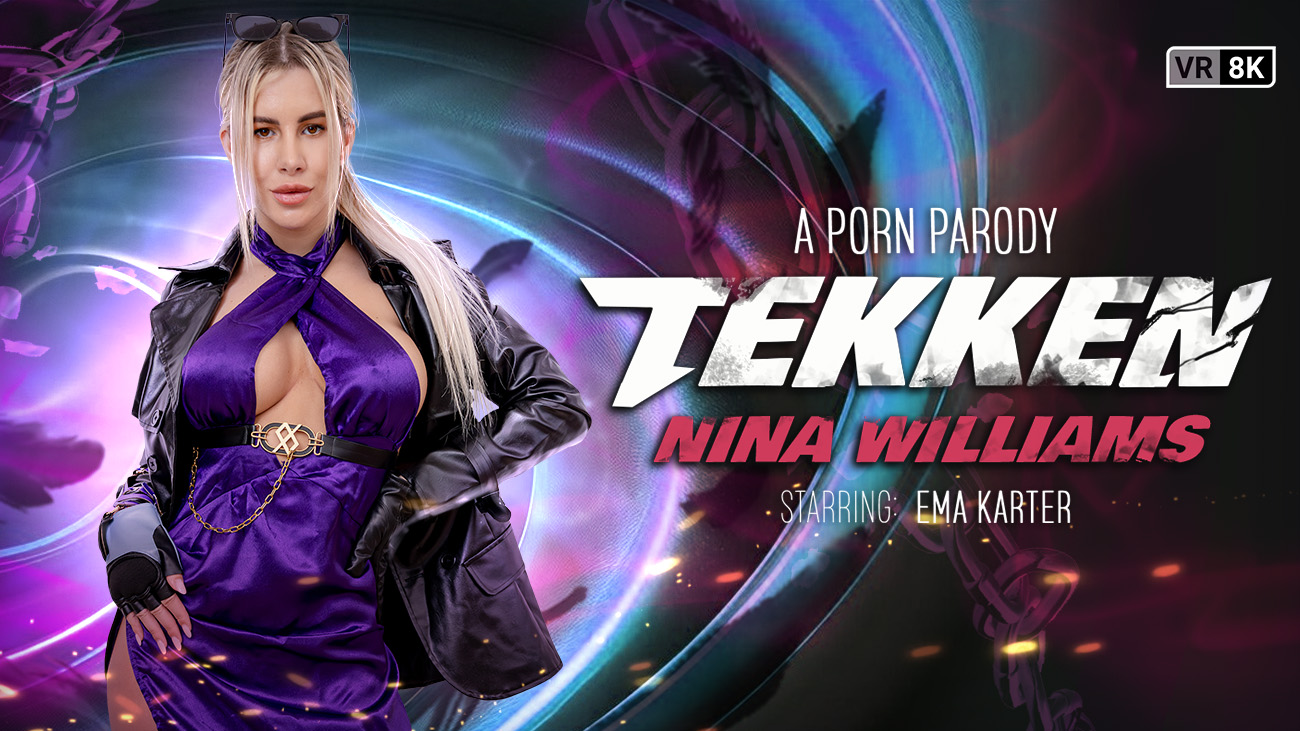 Ema Karter cosplay Nina Williams giving a POV blowjob in VR fetish scene 60fps