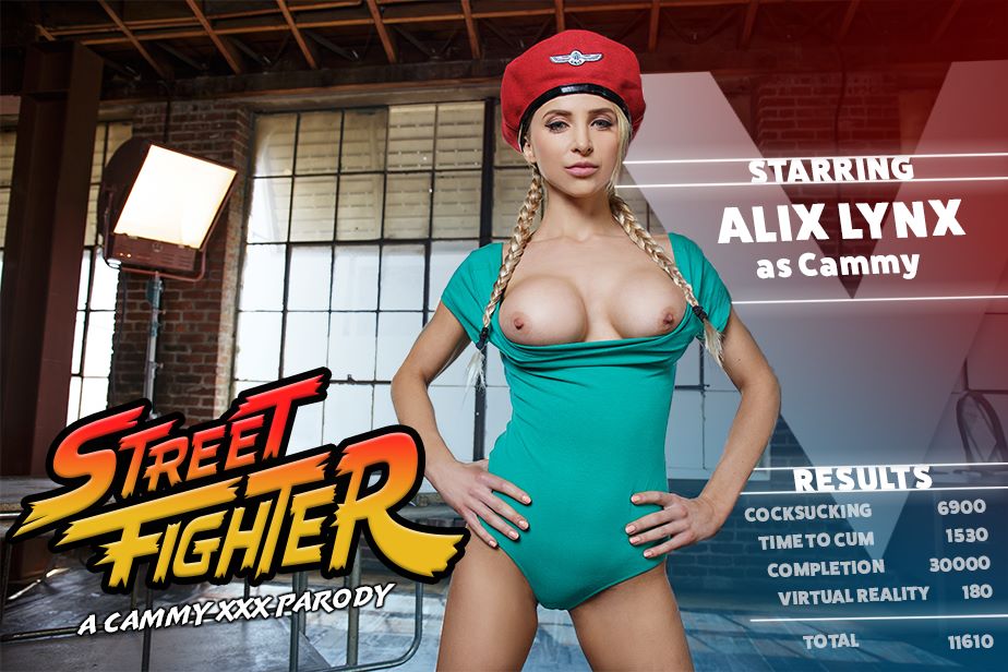 Alix Lynx as Cammy in cosplay performs a POV blowjob in 4K VR
