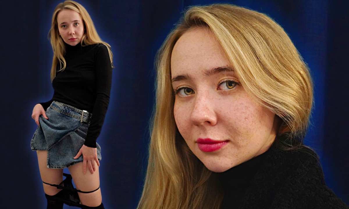 Amelie performs a solo softcore scene in a POV angle with 4K resolution and 50 FPS in this VR video by Bliss VR.