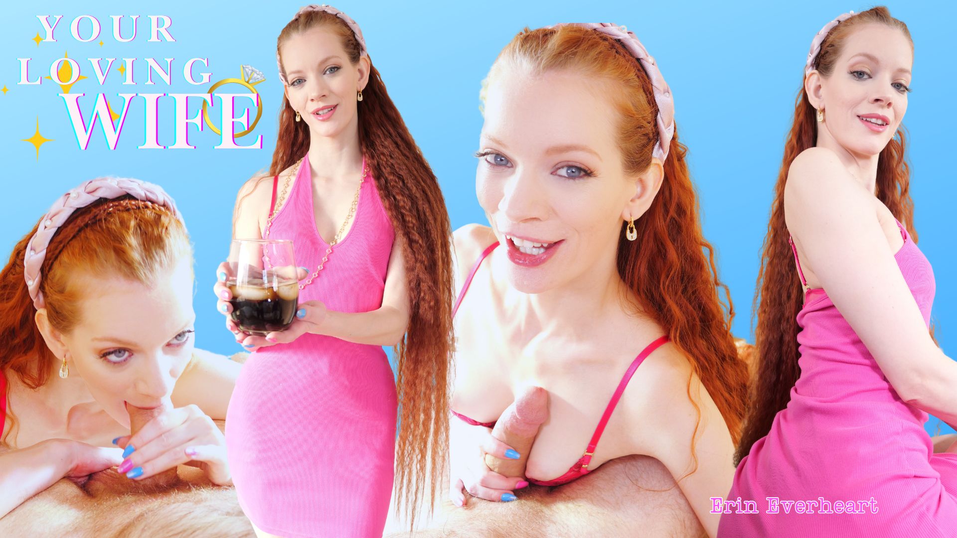 Erin Everheart performs a POV blowjob and titty fuck in red head 4K VR adult video