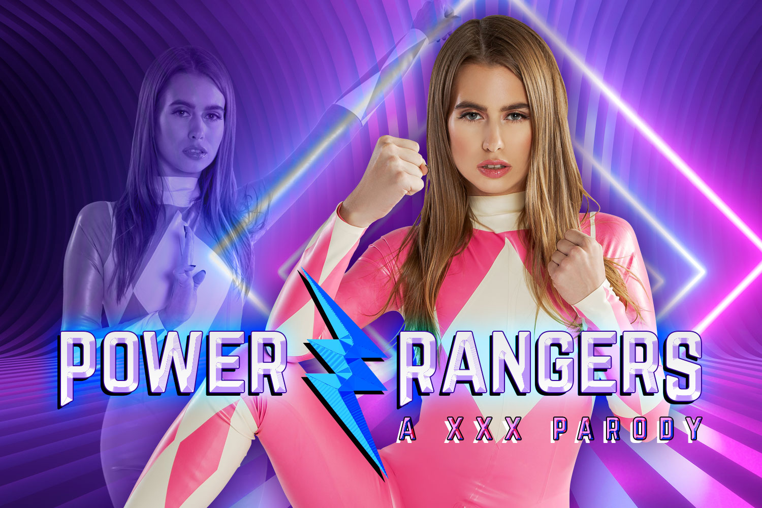 Jill Kassidy in Power Rangers costume performs a POV blowjob in 4K VR cosplay scene with 60 FPS smooth motion