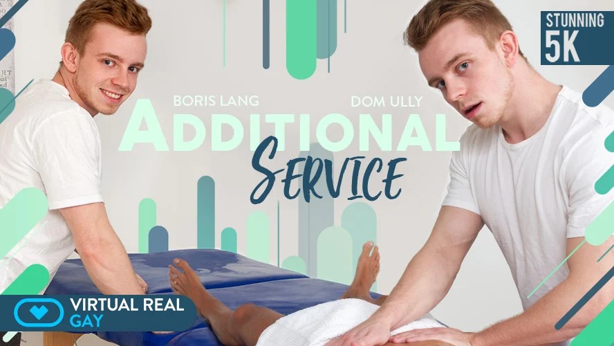 Dom Ully and Boris Lang perform gay anal and oral services in a VR POV scene with 60 frames per second.