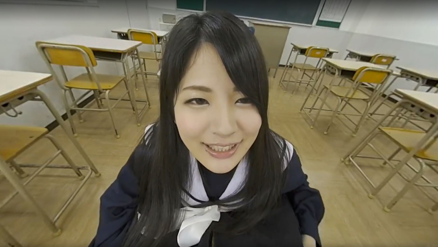 Aoi Mizutani performs a POV blowjob in a school setting featuring 4K JAV VR content with 60 FPS resolution.