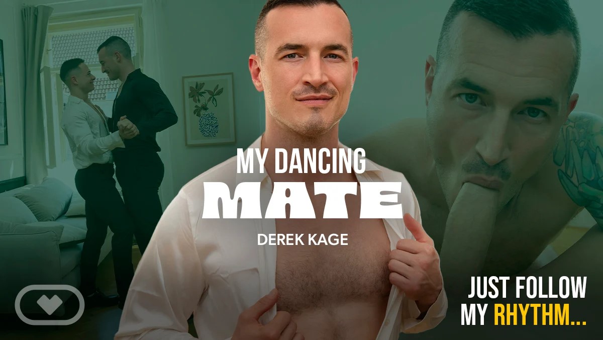 Derek Kage and Jake Mathews perform anal and oral acts in a POV VR experience featuring 60 FPS and premium production quality.