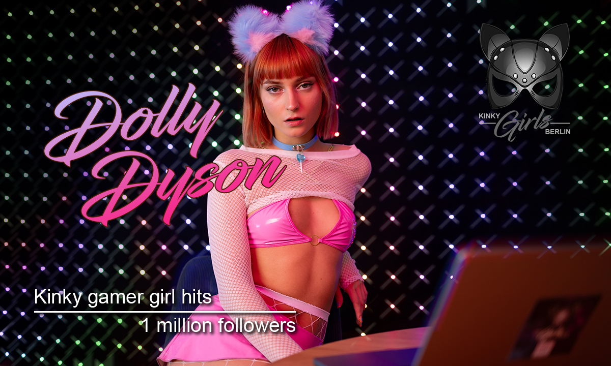 Dolly Dyson performs a POV blowjob for KinkyGirlsBerlin in 4K red head VR content