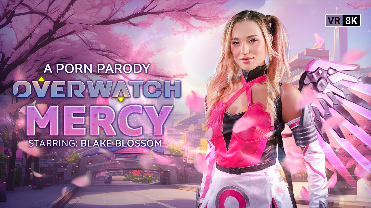 Blake Blossom in Overwatch cosplay performs a POV blowjob in 4K VR premium adult video