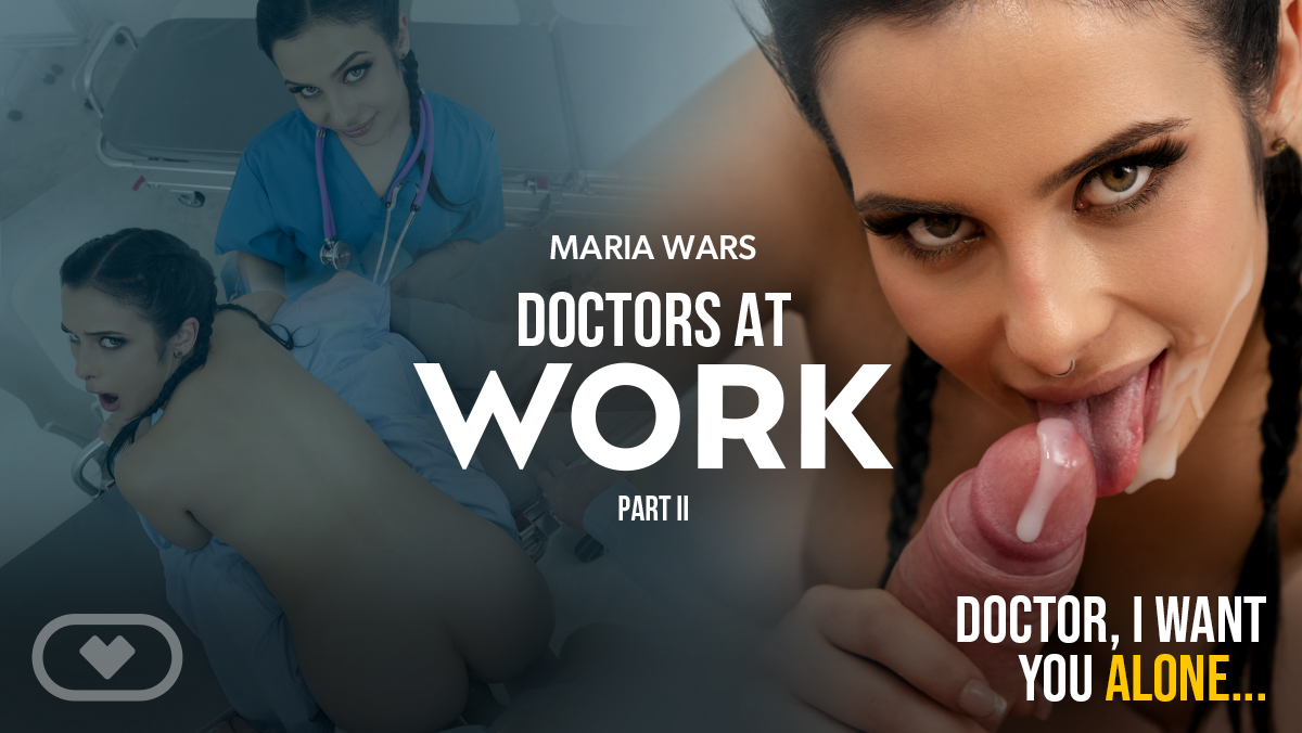 Maria Wars performs a POV blowjob while wearing a European doctor cosplay in this 60 FPS VR production by Virtual Real Porn.