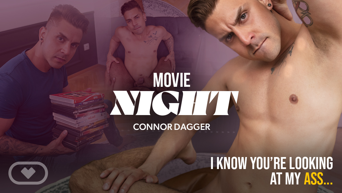 Puro Castro and Connor Dagger engage in anal sex during a movie night scene filmed in 4K VR POV.