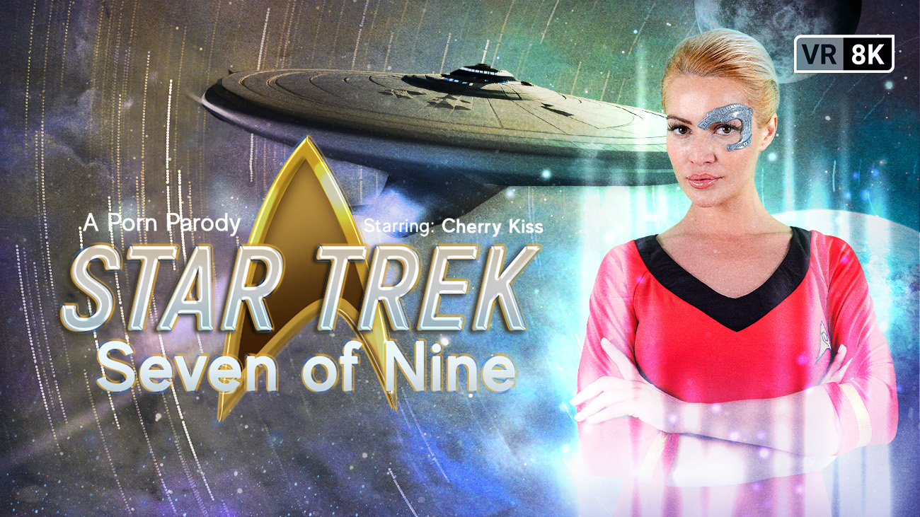 Cherry Kiss cosplays Seven of Nine performing a POV blowjob and anal sex in an 8K VR production by VR Conk.