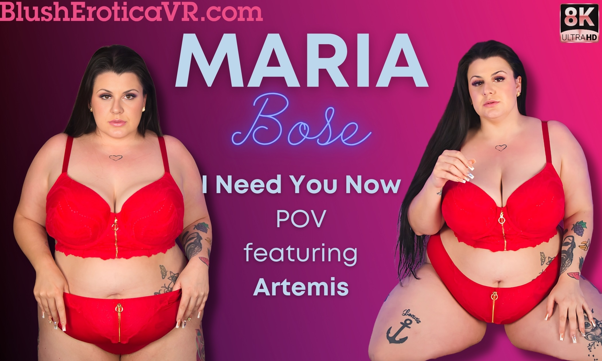 Maria Bose performs a POV blowjob in 4K VR with big tits, captured in 60 FPS for BlushErotica