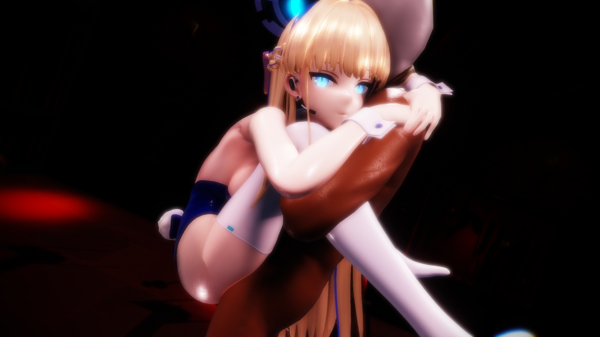 Anime character Toki from Blue Archive stands while engaging in sexual activity in this 4K 180 degree VR production by Lewd FRAGGY