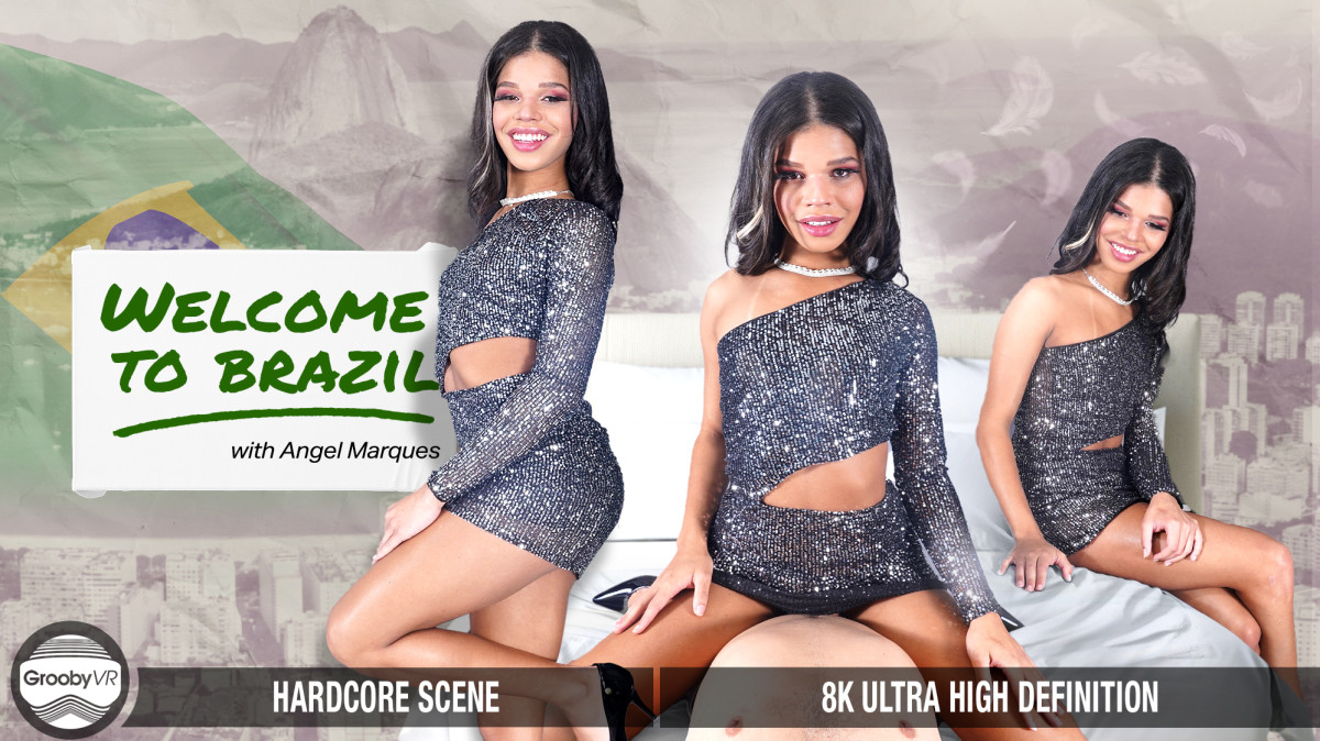 Angel Marques performs anal sex in a Brazilian setting in this 4K GroobyVR POV video with 60 FPS playback.