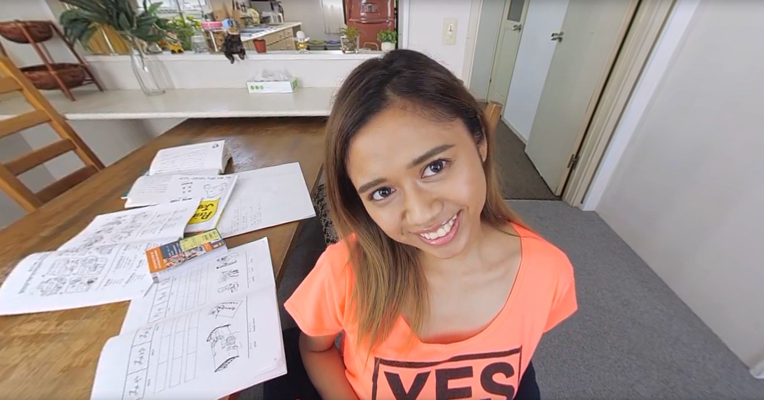 Aisha Yuzuki explores a foreign student share house in this 4K 180 degree VR POV video filmed at 60 frames per second.