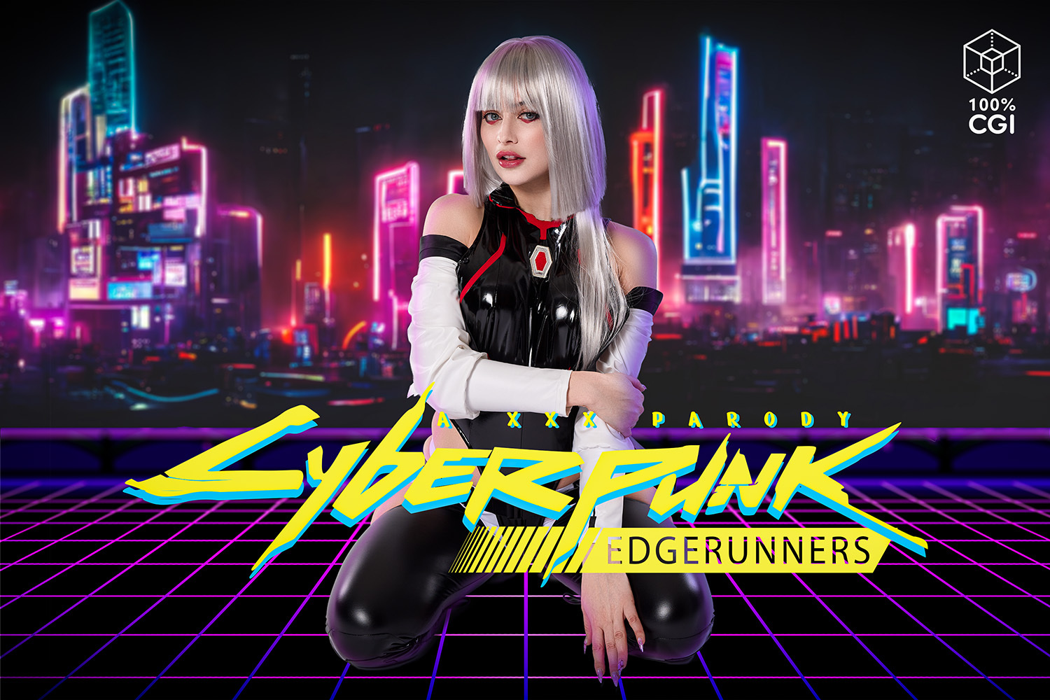 Jewelz Blu as Cyberpunk Lucy performs a blowjob in a futuristic city setting during this 60 FPS VR POV scene.
